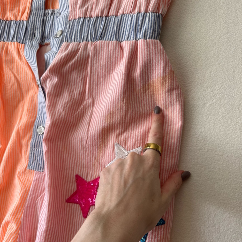 Judith March Pastel Patchwork Star Romper - Picture 3 of 7